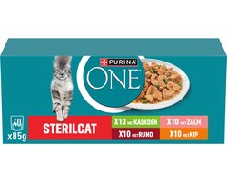 PURINA® ONE® Sterilcat - Kattenvoer Natvoer - Mix Selectie - 40 x 85 gr