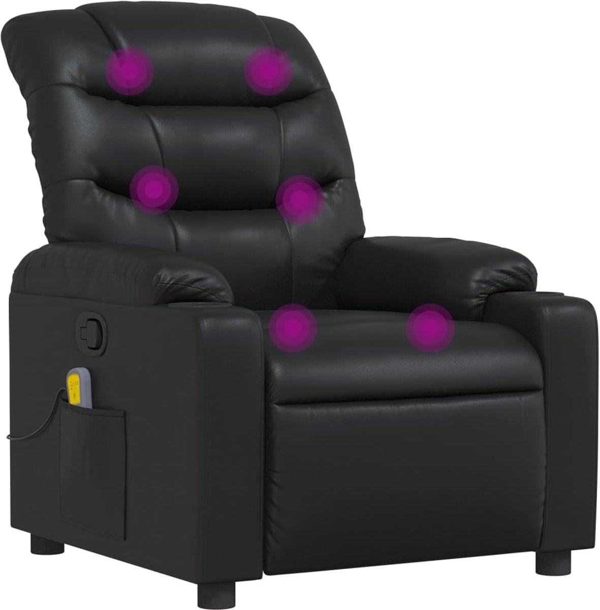 vidaXL Massagestoel - verstelbaar - kunstleer - zwart