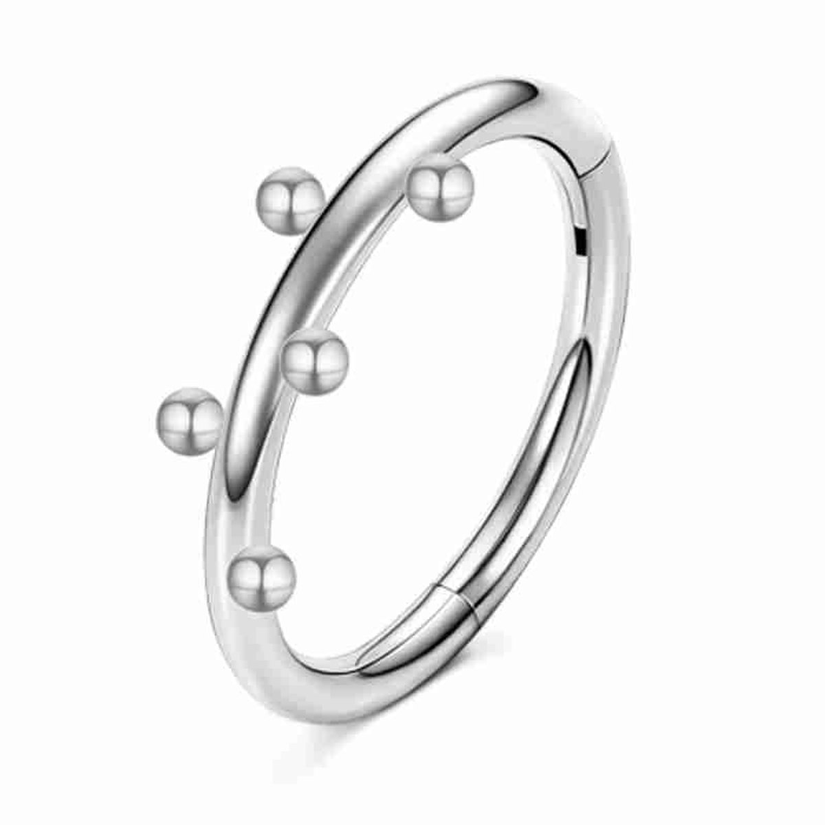 WeLoveSilver - Helix piercing - chirurgisch staal - zilverkleurig - bolletjes