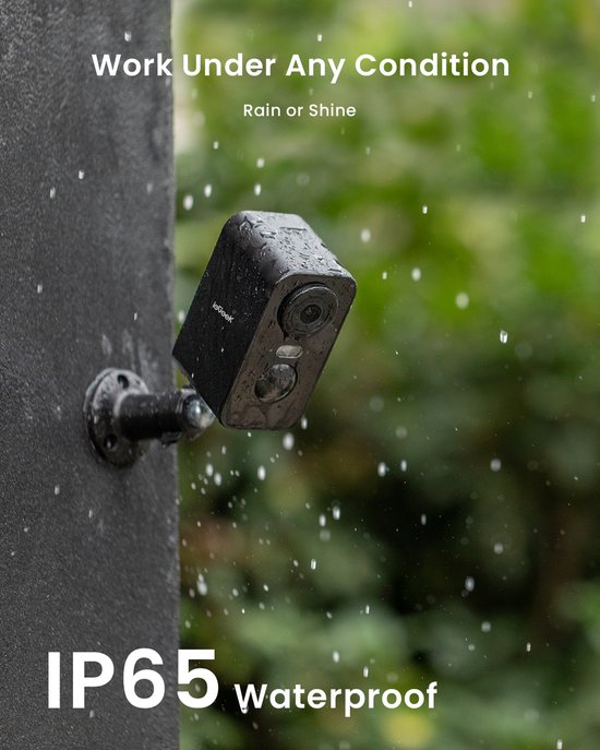 CAMERA OP BATTERIJ - DRAADLOZE AUDIO IP WIFI 3MPX - DUBBELZIJDIGE AUDIO BEVEILIGINGSCAMERA - VOOR THUIS MET ZONNEPANEEL - PIR BEWEGINGSDETECTIE - KLEUREN NACHTZICHT CCTV IP CAMERA SECURITY van SEC24 — afbeelding 3