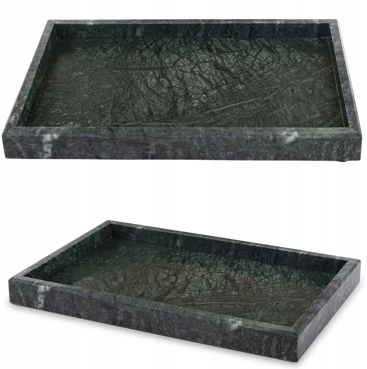 Zware Marmeren Decoratieve Schaal Groen 3x30x20 cm