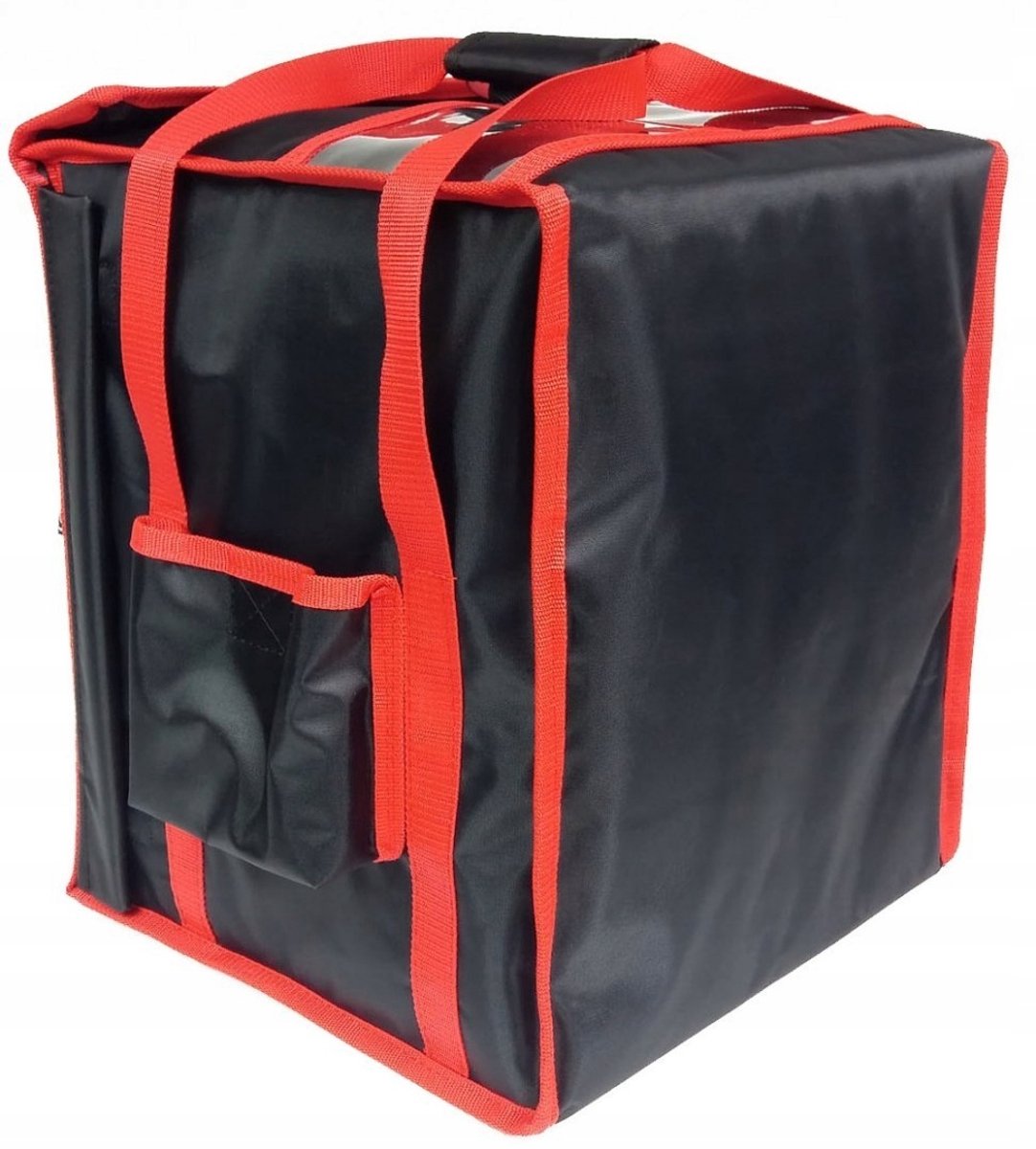 Pizza Bezorgtas 8x 35x35cm Zwart - Duurzaam Nylon & Magnetische Sluiting