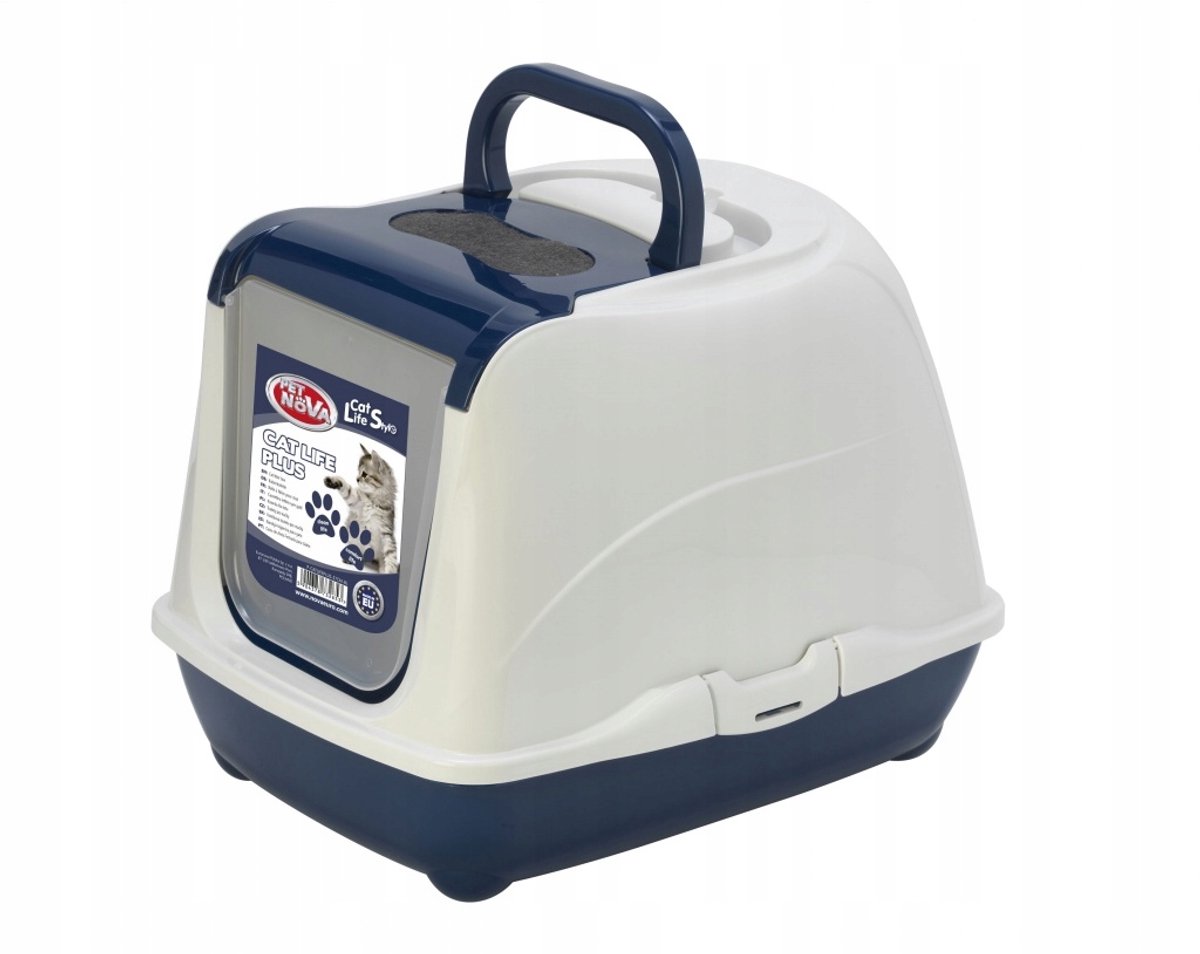 Pet Nova Cat Life Plus Kattenbak Gesloten 50cm Blauw