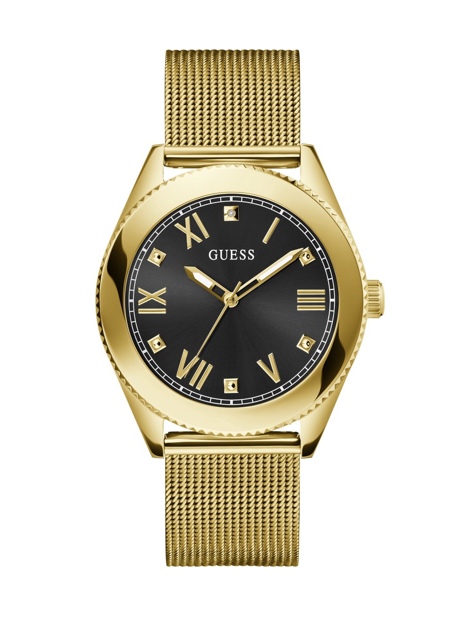 Guess Noble Analoog Horloge Gouden Toon Kast: 100% Roestvrij Staal | Armband: 100% Roestvrij Staal 44 GW0495G2