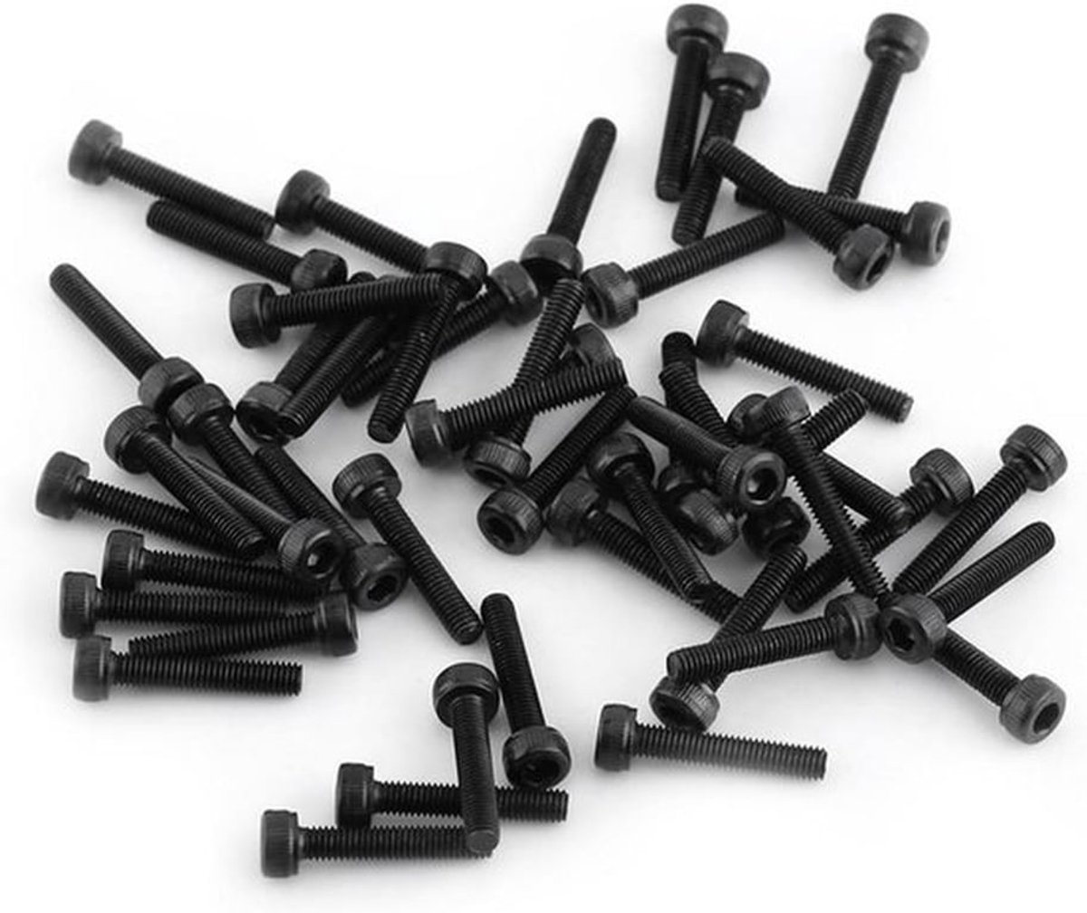 Zwarte Zeskantige Dopschroefboutenset van 12,9-Kwaliteit voor Reparatiegereedschap - 4-50 mm - Hoge Sterkte - Gelegeerd Koolstofstaal - 50 stuks - M3*16mm