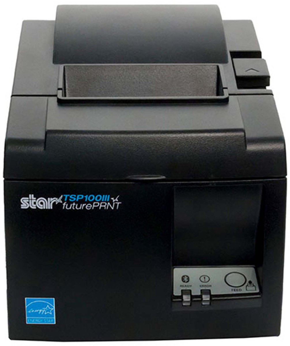 Star Micronics, TSP143IIIBI2-230 EU + UK Gry, 80mm Wide Paper, 24VDC internal Power Supply, Cutter, Bluetooth Interface