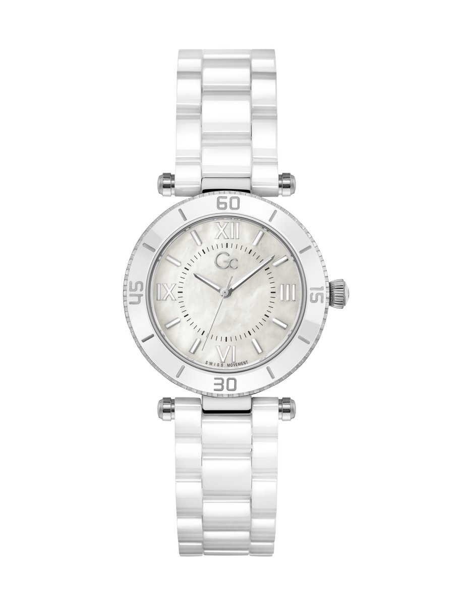 Gc Gc Muse Ceramic Kwarts Analoog Horloge Wit Case: 100% Stainless Steel | Armband: 100% Ceramic 34 Z05006L2MF, Z05007L1MF, Z05008L1MF