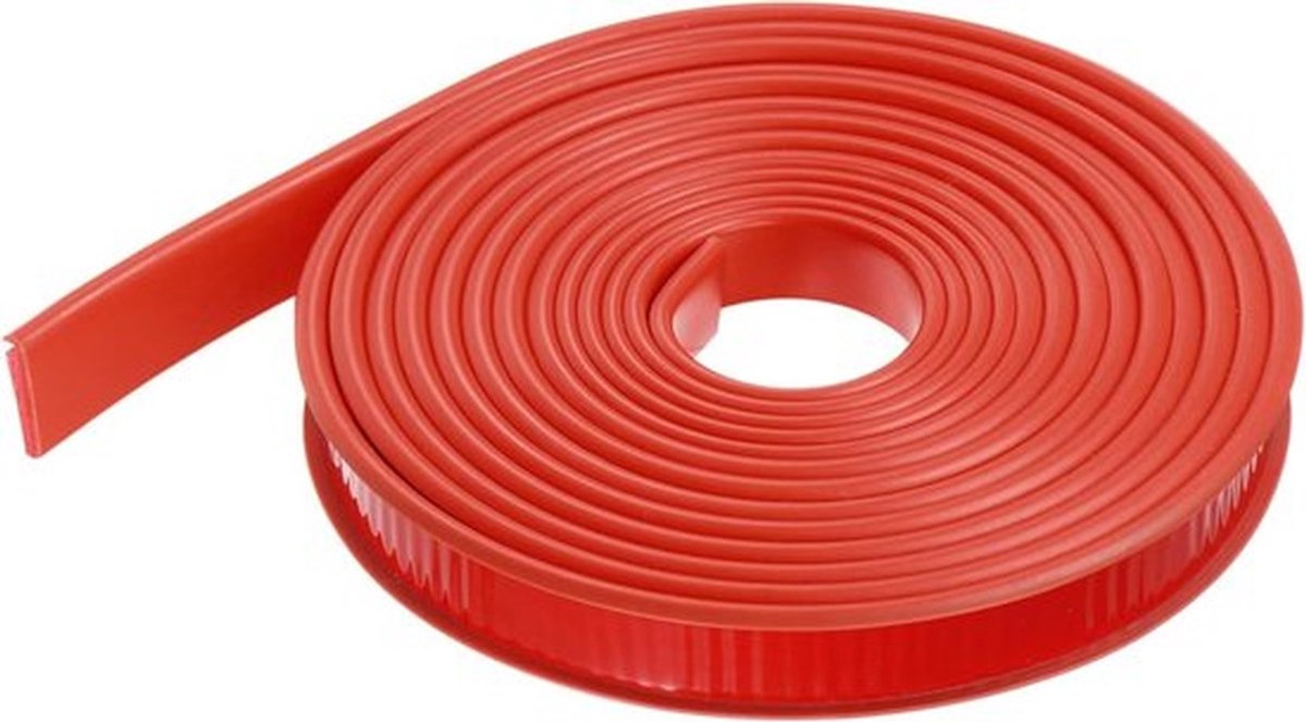 U-vormige flexibele randband 18 mm x 6 m rood - zelfklevend - Meubelbescherming - Kast - Tafel - Reparatie