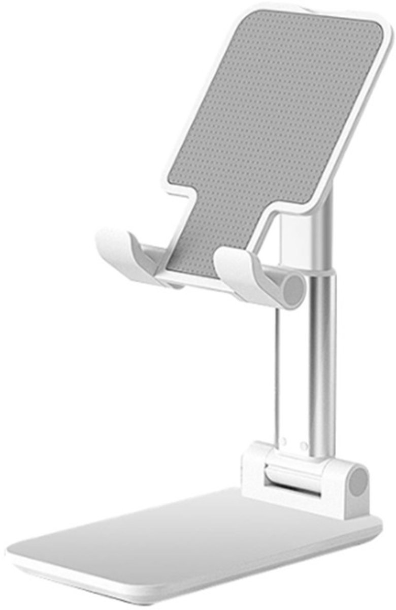 Telefoon Tablet Houder - Opvouwbaar en Verstelbaar - Wit