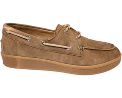 Piedi Nudi Porta 05.03 Biscuit Veterschoenen Bruin Suede Dames Breedtemaat H - Bruin - 39