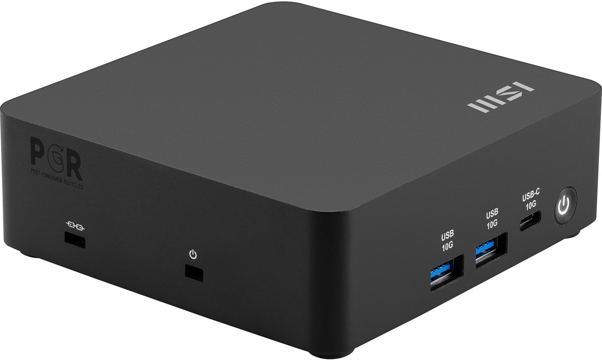 MSI Cubi NUC AI 1UMG-006EU pc/werkstation Intel Core Ultra 5 125H 16 GB DDR5-SDRAM 512 GB SSD Windows 11 Pro mini pc zwart