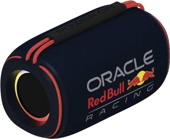Draadloze mono speaker Red Bull Racing 24W Bluetooth AUX MicroSD accu zwart rood cilindervorm