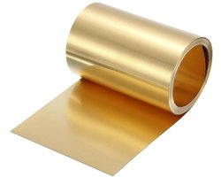 Messing plaat 0,3 x 300 x 1000 mm voor knutselwerk en elektrische projecten