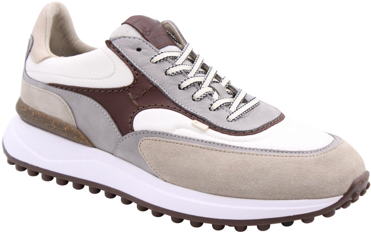 Floris Van Bommel Sfm-10207 Noppi Sneakers - Leer - Heren - Beige - Maat 42⅔