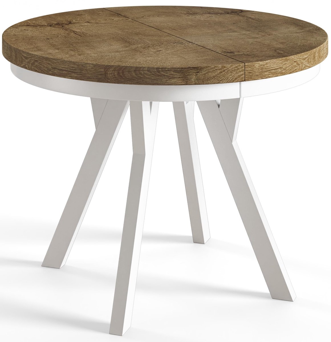 Ronde Tafel Uitschuifbare, Eettafel, Diameter 120 cm - 220 cm, Lefkas, Verzameling Evo