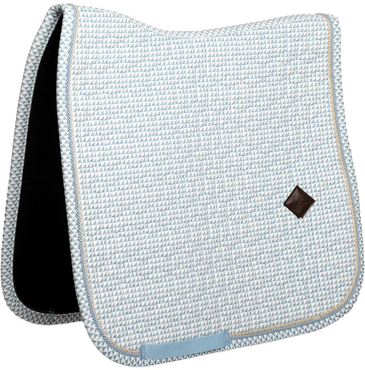 Kentucky Horsewear - Zadeldoek velvet flags printing light blue dressuur cob