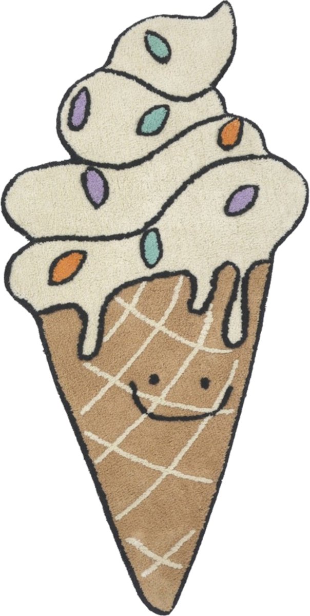 Tapis Petit Tapijt Ice Cream kleurrijk 60 x 130 cm