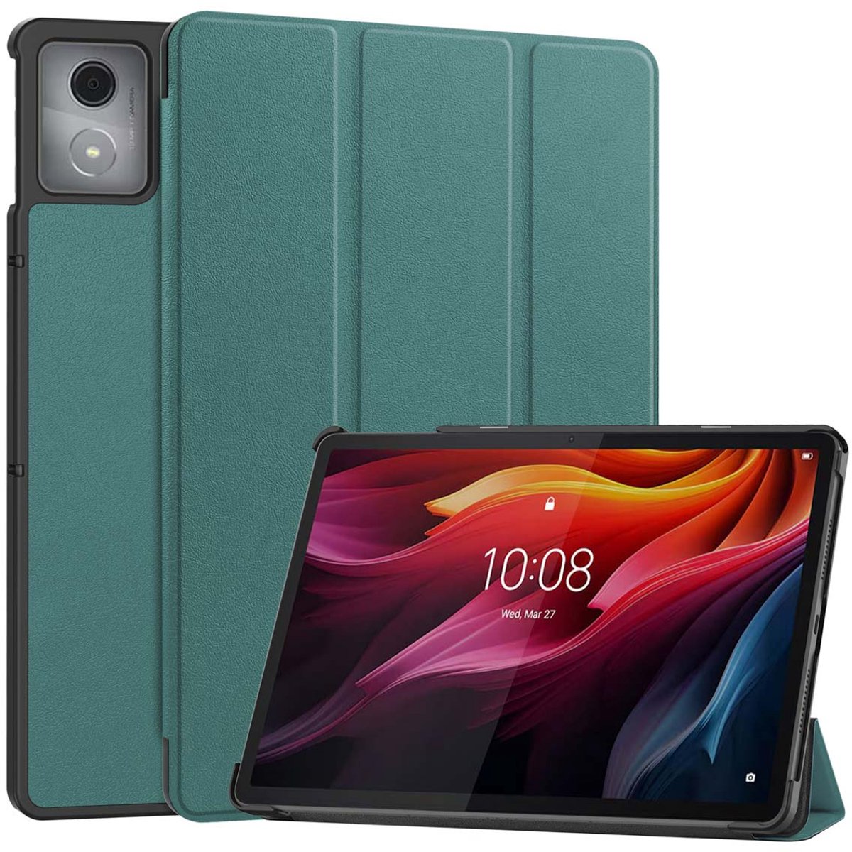 imoshion Tablet Hoes - Geschikt voor Lenovo Tab K11 Plus - Trifold Bookcase - Donkergroen