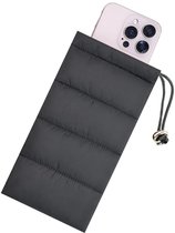 Thermische telefoonhoes, thermische beschermhoes voor smartphone, voorkomt dat de telefoon uit de batterij valt als gevolg van koud weer, beschermt tegen de zon, roze