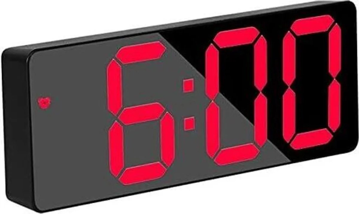 LED digitale wekker, moderne bureauklok, rood