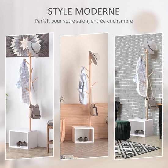 HOME DECO FACTORY HD0441 Portemanteau Design Moderne Épuré, Crochets