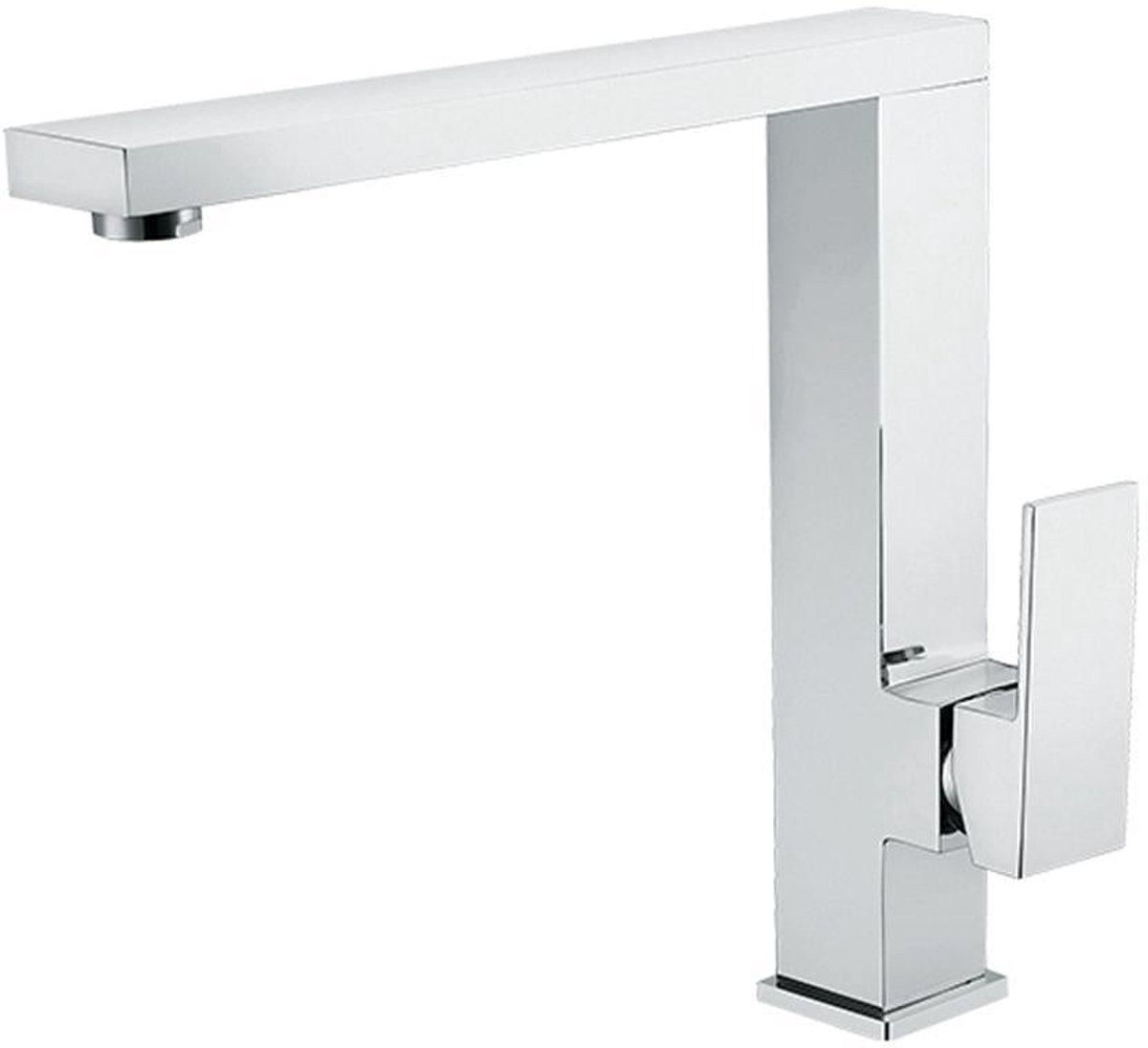 Hudor Wastafelkraan Chroom - Enipée Collectie 113 - Fonteinkraan Verchroomd Messing - Moderne Wastafelmengkraan - Tijdloos Design