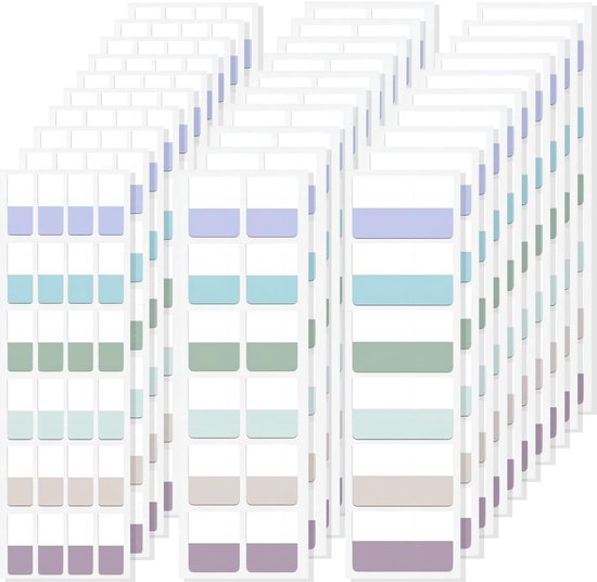 OWLKELA Sticky Strips 480 Stuks, 2,5 * 4cm - Tabs Zelfklevend, Sticky Notes Voor Het Markeren en Markeren van Pagina's Beschrijfbaar, Herpositioneerbaar
