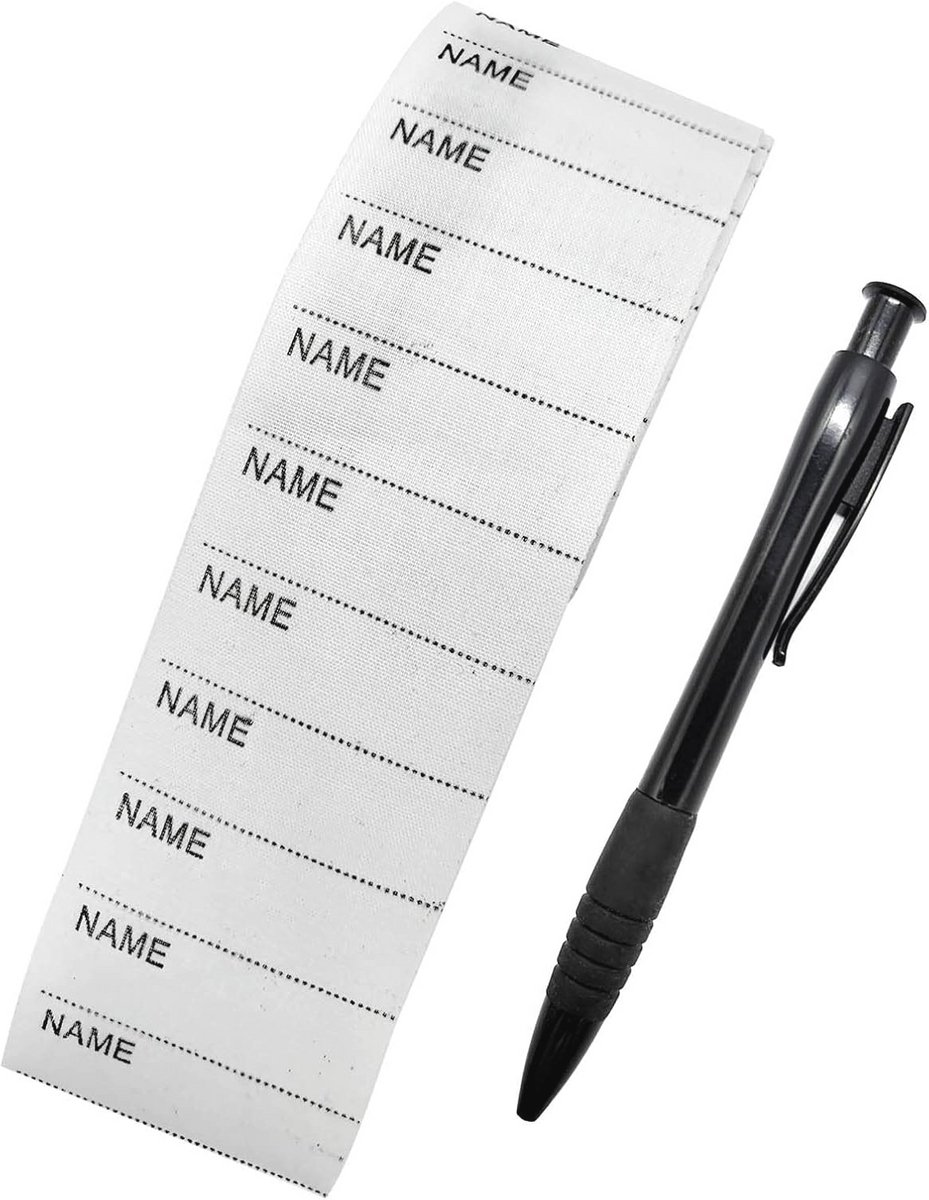 100 Wasbare Naam Etiqueten voor Kleding en Accessoires - 100 Stuks Naam Tags met Pen