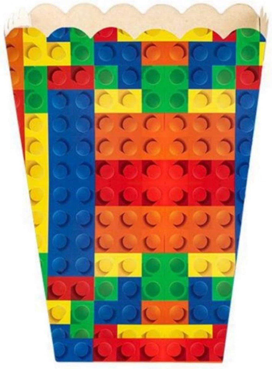 24pcs mini building block popcorn dozen - feestartikelen - candy bags - papieren zakken