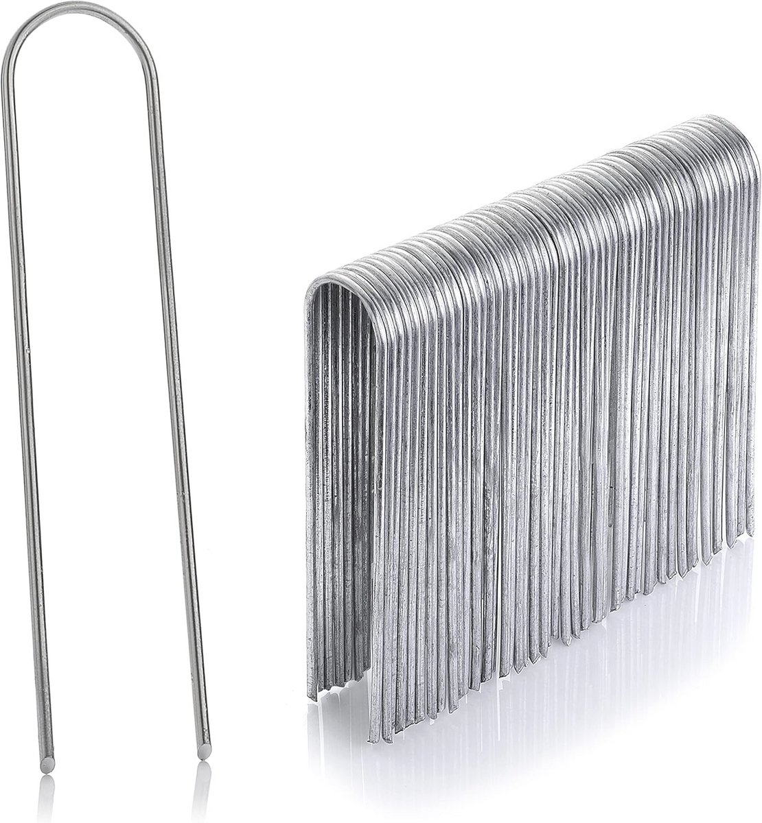 50 Stuks U-vormige Tuin Bevestigingspinnen van 150 mm van Verzinkt Staal