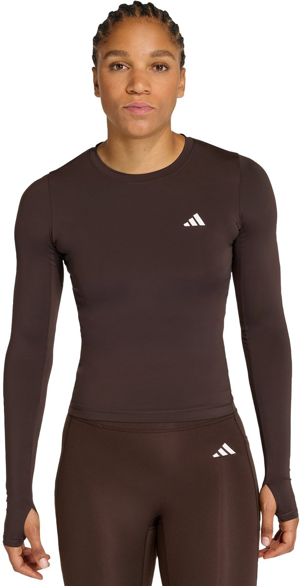 Adidas Performance Primelift Essentials Contour Workoutlongsleeve Dames Bruin