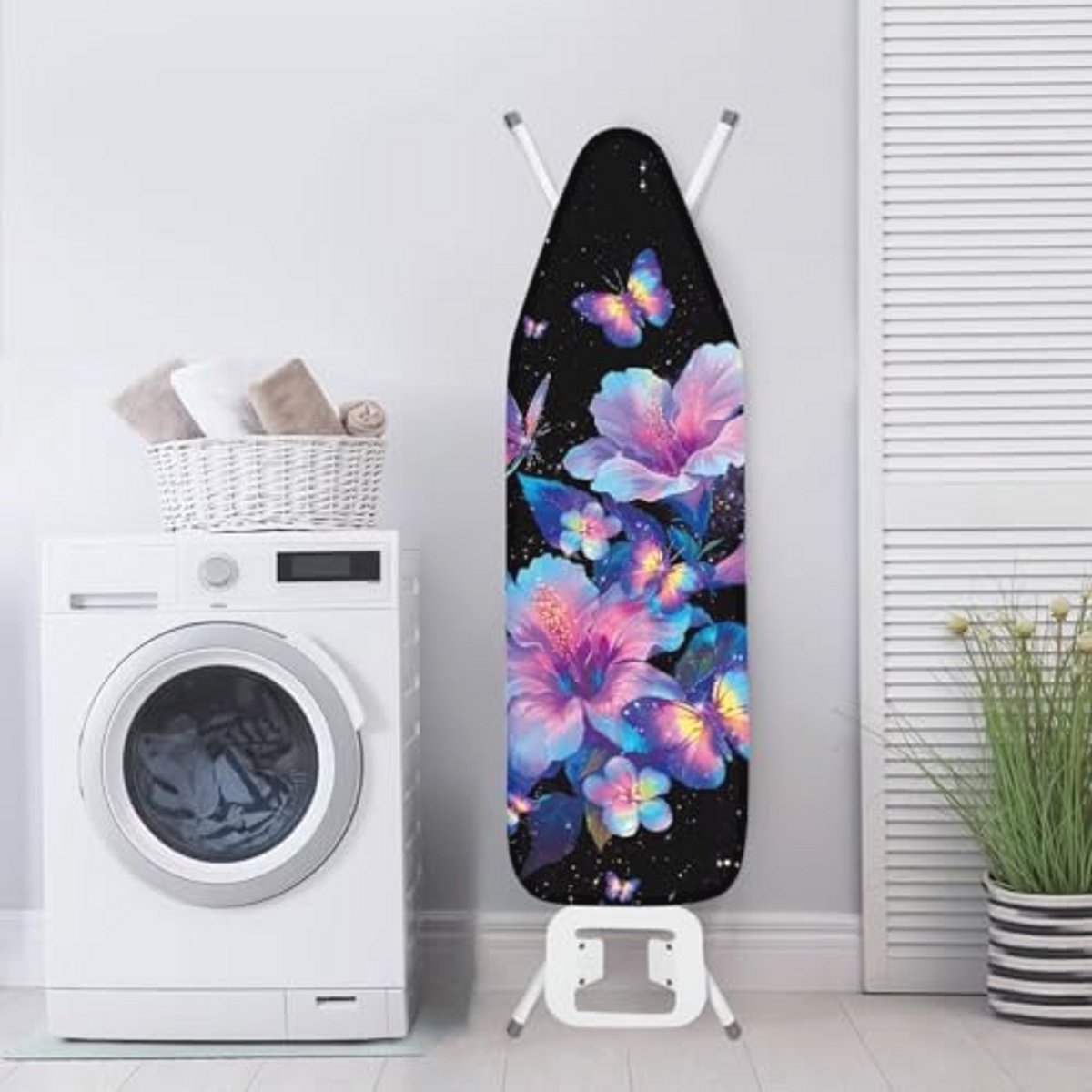 Polyester Strijkplankhoes met Klittenband en Bloemenprint - Duurzaam en Stijlvol