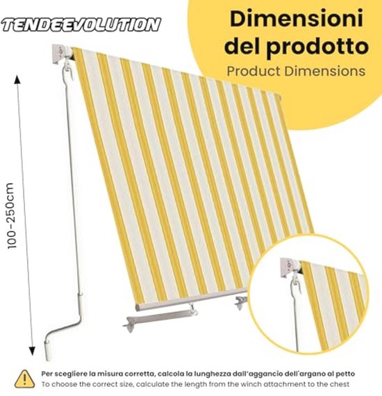 Ergonomische Bedieningsstang voor Zonneschermen - Gegalvaniseerd Staal, 1,5 cm Diameter, 100-250 cm Lengte, Zwart — afbeelding 2