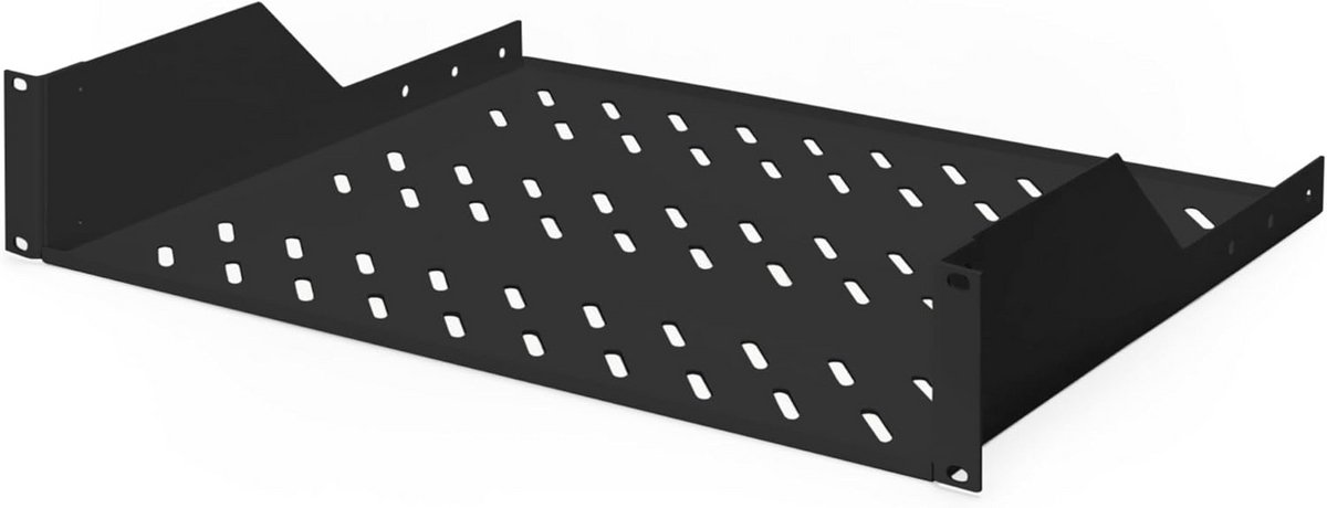 Legbord 19-inch 2U voor Vaste Installatie - Draagvermogen 25 kg - Optimaal voor Server- en Netwerkbehuizingen