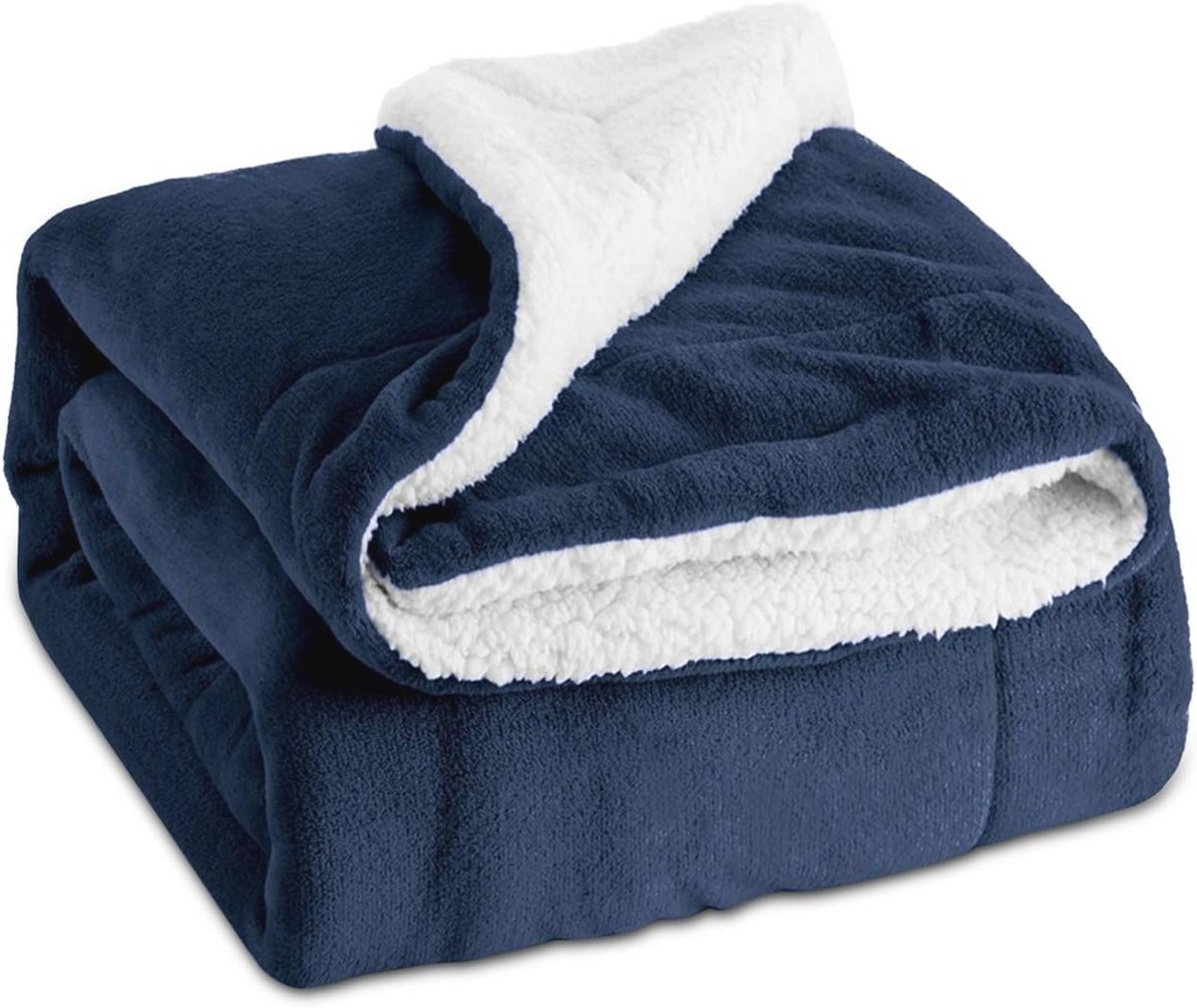 Omkeerbare Sherpa Fleece Deken 150x200 cm - Zachte en Warme Plaid voor Bank - Comfortabel en Luxe
