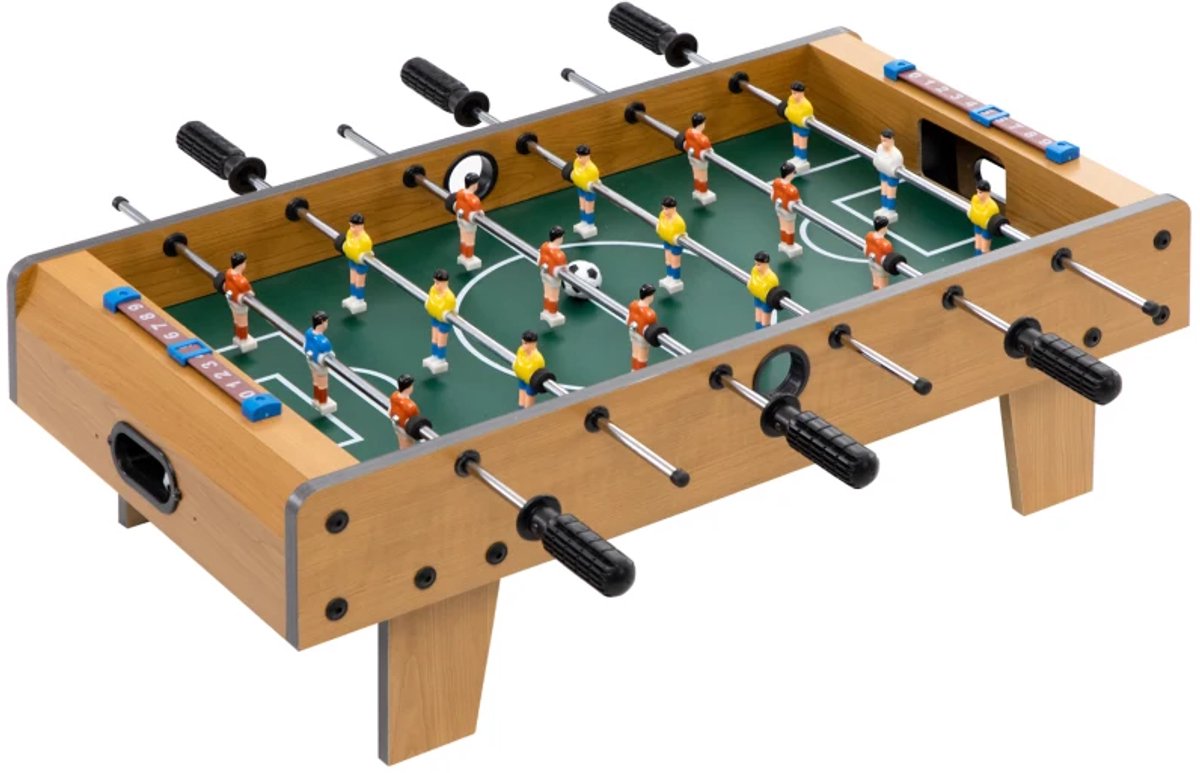 Voetbaltafel - Tafelvoetbal - Tafelvoetbalset - Partyspeltafel - 2 Ballen - Antislip Handgrepen - Scorebord - Tafelvoetbalspel - Tafel Voetbal - 69x36,5x22 cm - Speltafel - Compact