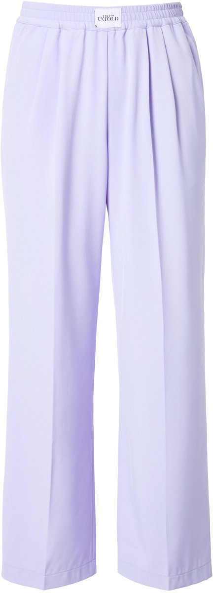 Studio Untold - Dames - Broek straight legs elastische tailleband met label - Lavendel - Maat 42
