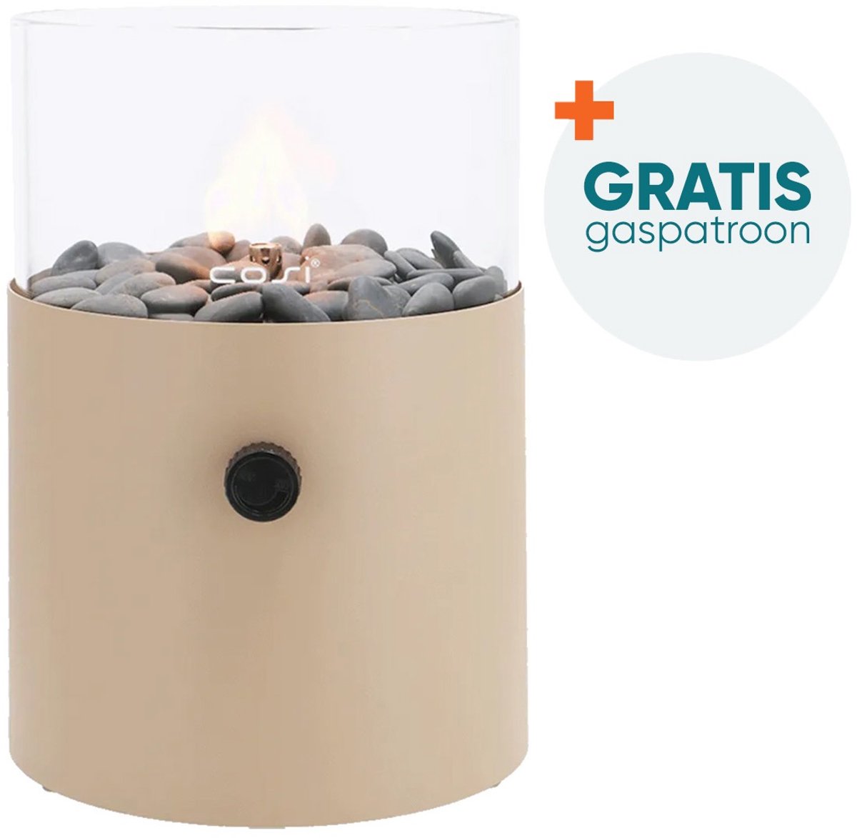 Cosiscoop XL - sandy beige - gaslantaarn met gratis gaspatroon