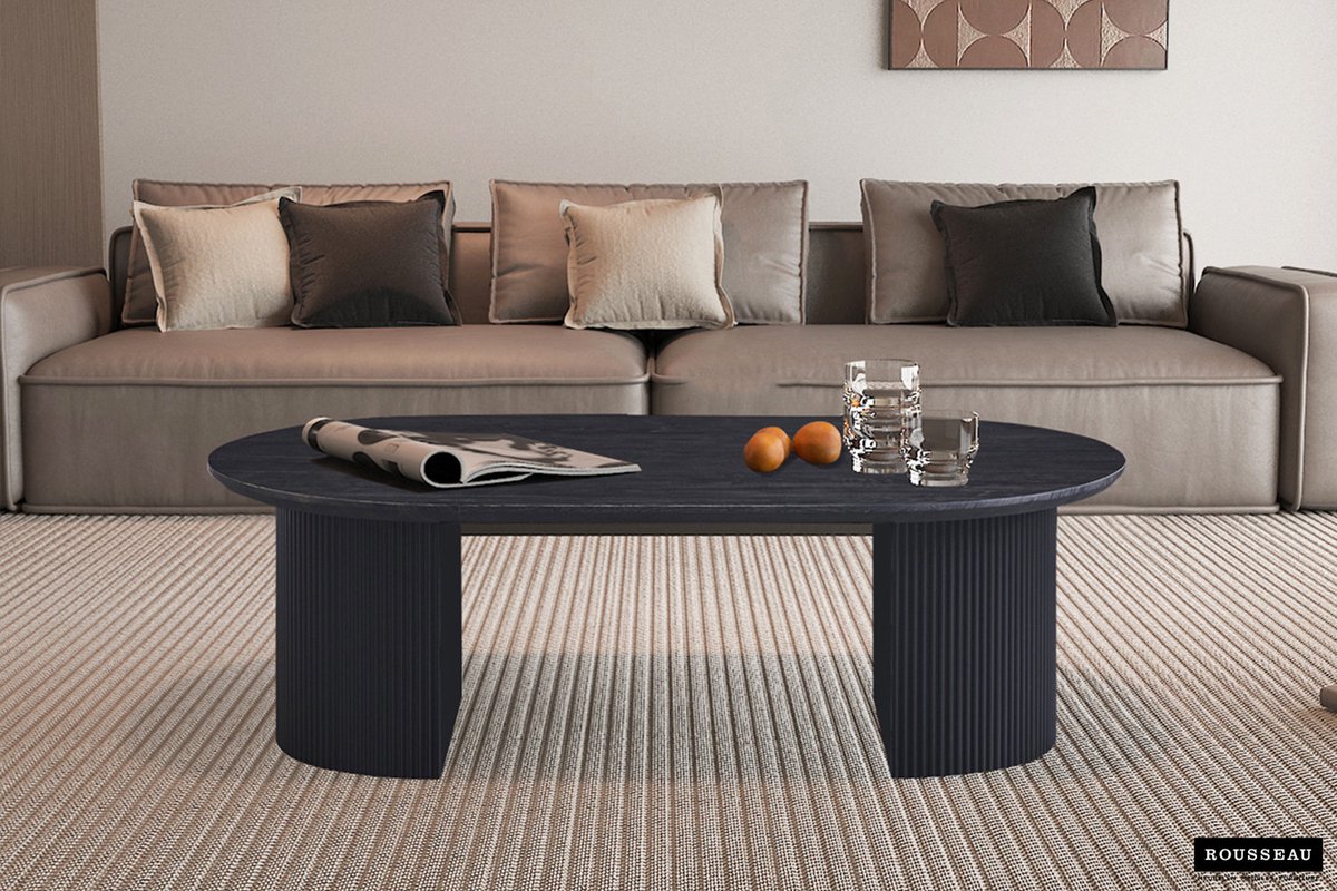 Salontafel 'Lagos' 120 cm Ovaal Decor Donkerbruin