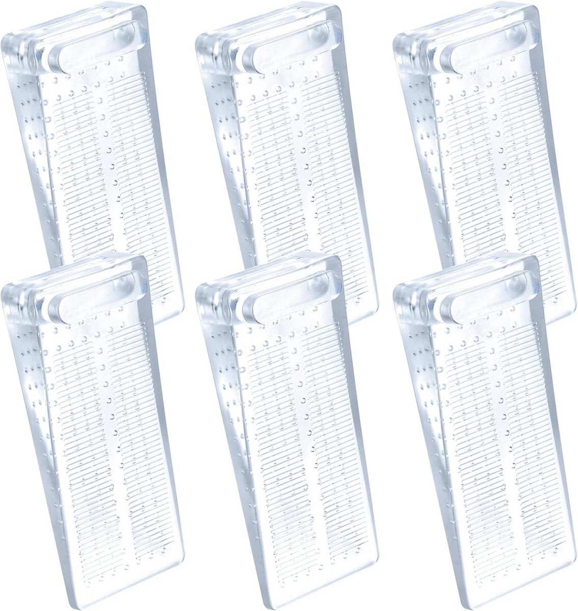 Verstelbare Deurstoppers - Set van 6 Antislip Rubber Wedges voor Binnen en Buiten