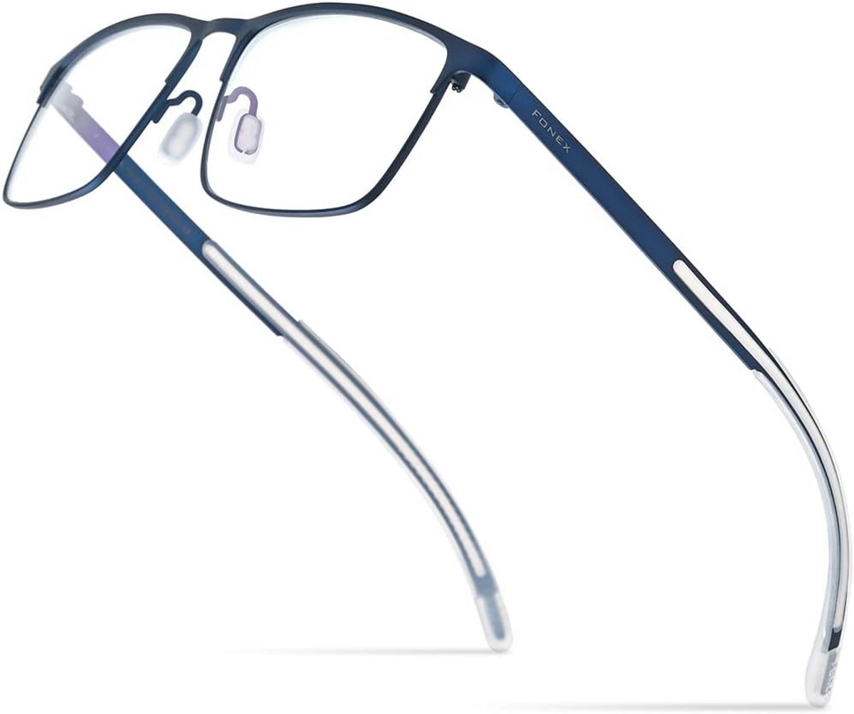 Titane Bril Frame voor Mannen - Vierkante Bijziendheid Optische Lenzen