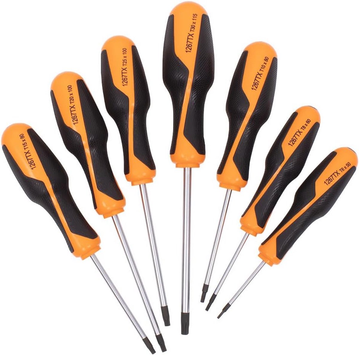 Torx-kopschroeven drivers met handgrepen, 7 stuks