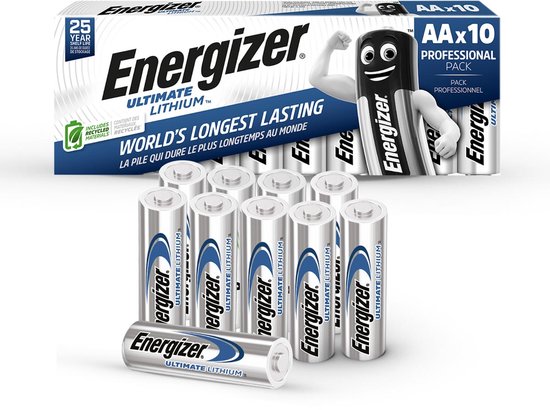 Energizer Ultimate Lithium - Wegwerpbatterij AA - 10 stuks