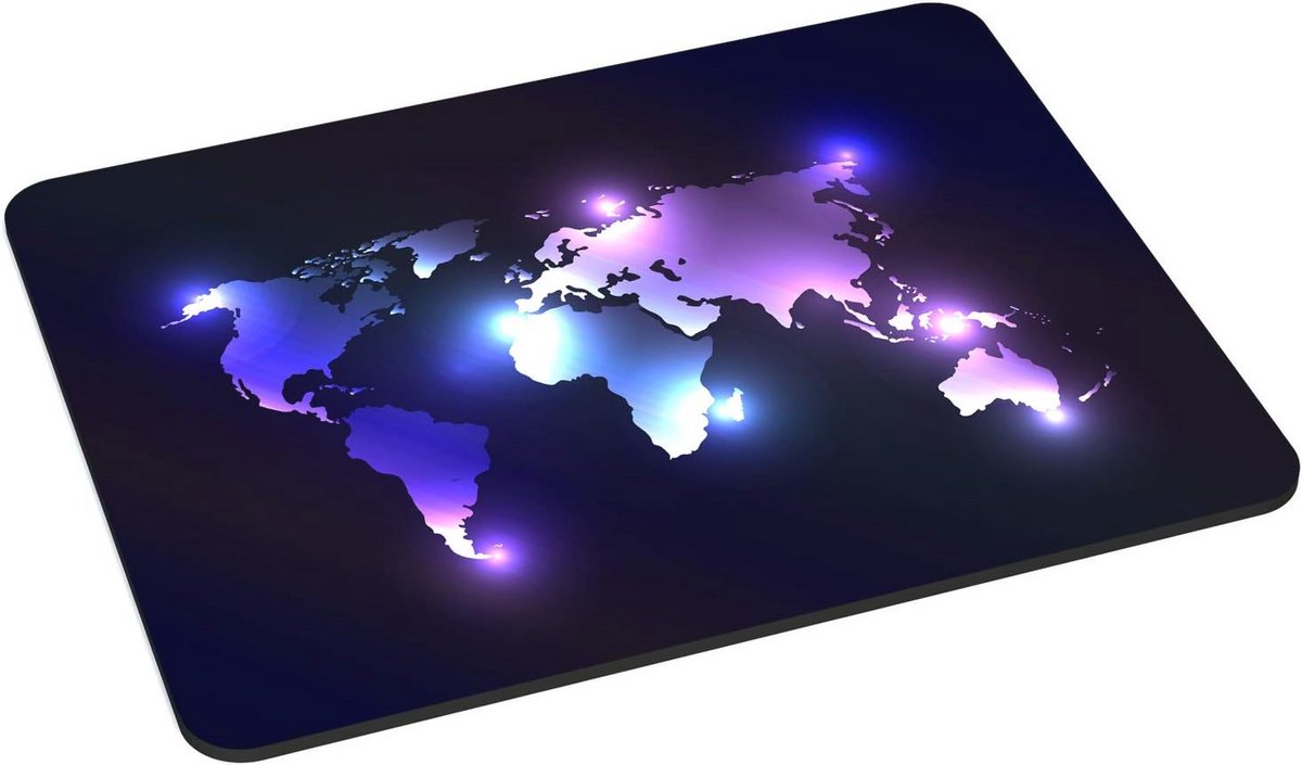 Gaming en Office muismat - 220 x 180 mm, genaaide randen, antislip onderkant