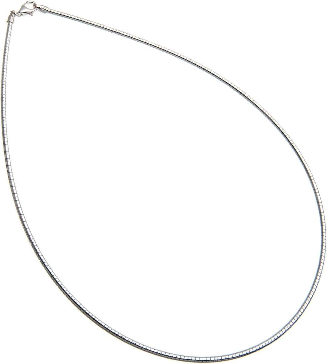 Sterling Zilveren Omegahalsband 1,8 mm - Verstelbaar van 38 tot 55 cm