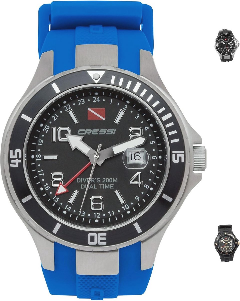 Professioneel Duikhorloge met Dual Time en 200m Waterbestendigheid