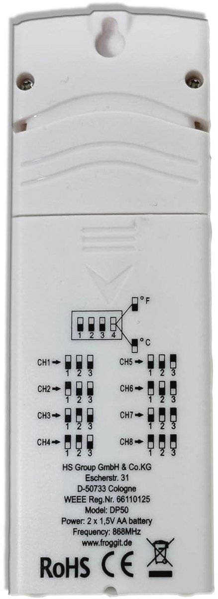 Meerkanals Thermo-Hygrometer met Draadloze Sensor voor Temperatuur en Vochtigheid