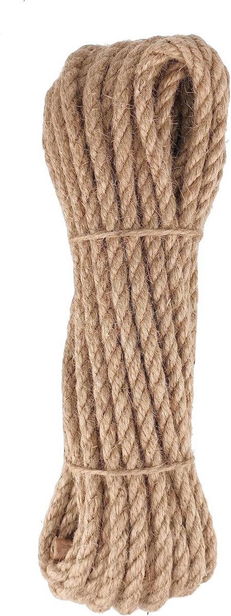 Jute Touw 8 mm - 10 Meter Natuurlijke Vezels, Duurzaam Henneptouw