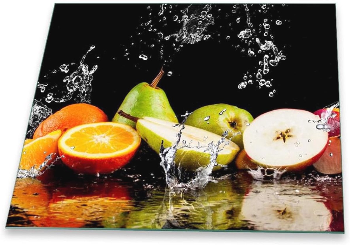 Universele keramische kookplaat afdekplaat 60 x 52 cm Veiligheidsglas snijplank & spatbescherming