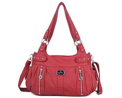 Angelkiss grote tasjes en handtassen van gewassen kunstleer voor vrouwen, crossbodytas, hobo, schoudertas, handtas, draagtas